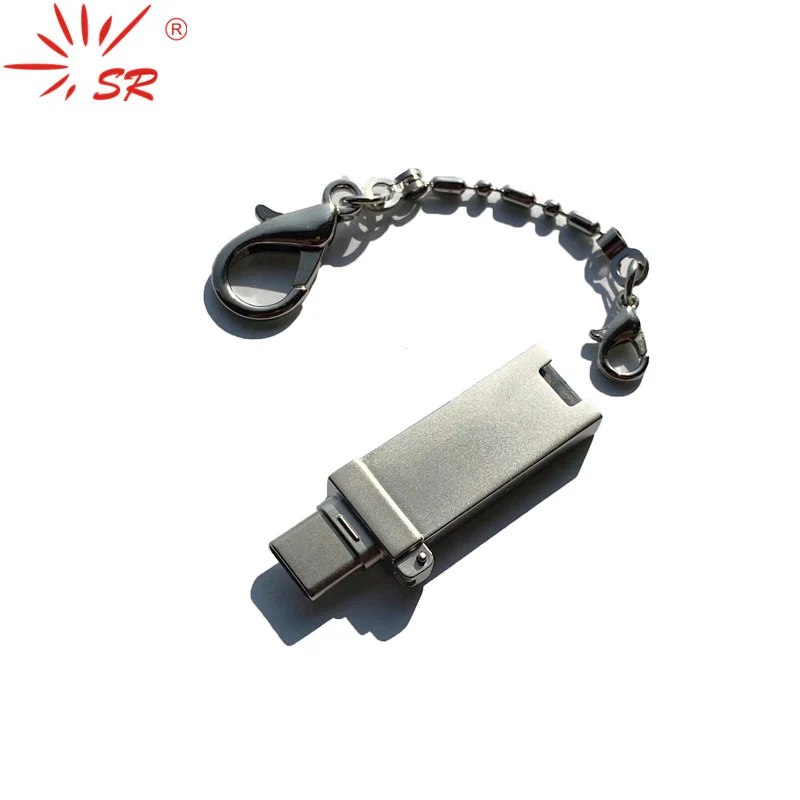 

SR Metal Matt Portable TF Card Reader TYPE-C Micro USB 3.1 Adapter Anti-Lost Chain for PC Tablet Laptop Accessories Computer