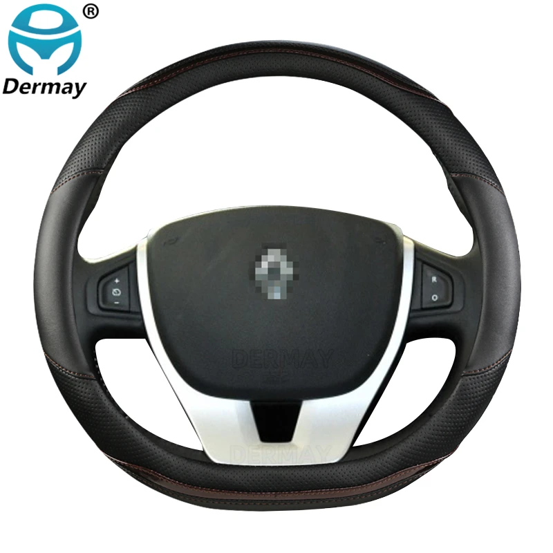 for Renault Laguna 3 III X91 Car Steering Wheel Cover Breathable Microfiber Leather + Carbon Fiber Fashion Auto Accessories