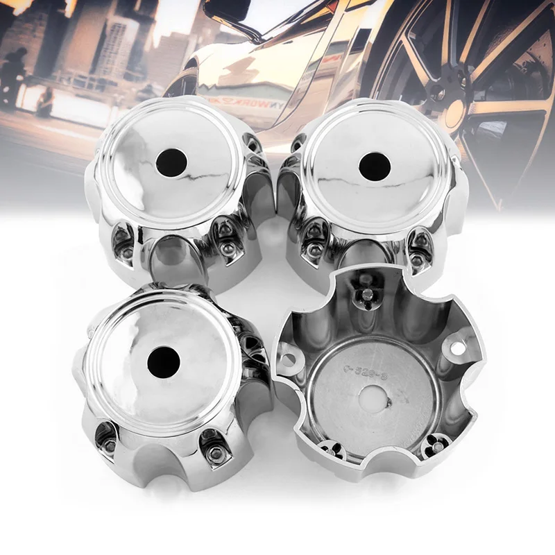 4pcs 107mm Car Wheel Center Caps For RAM c-529-3 Refits Hub Dust Cover 5 Lugs Styling Accessories Chrome