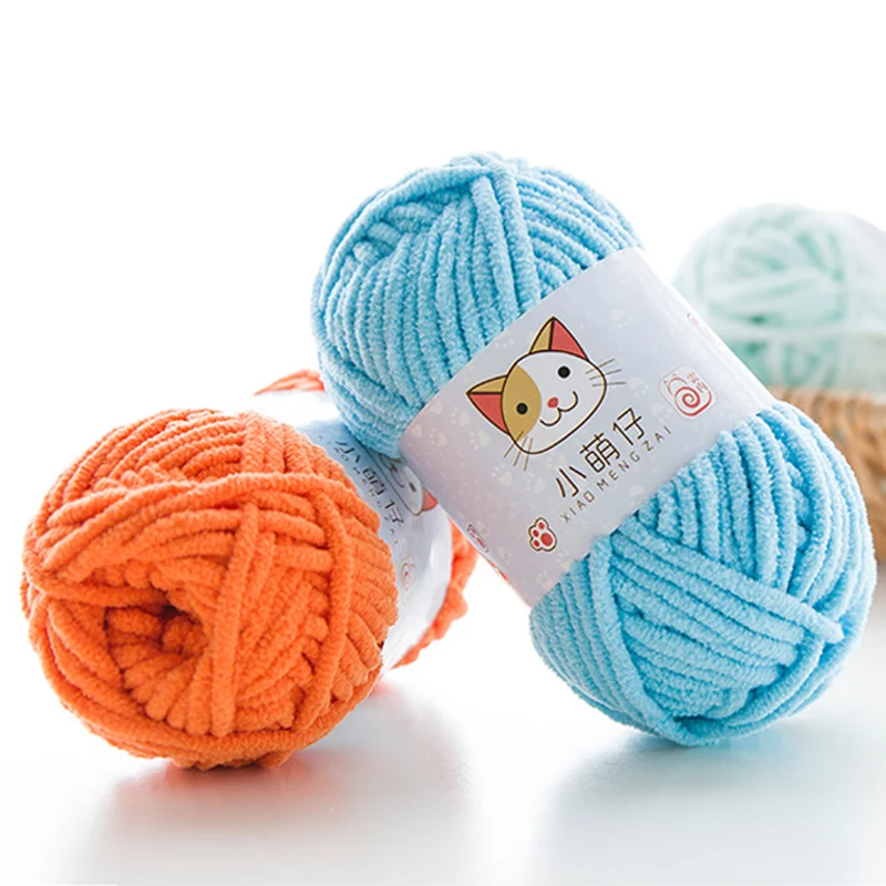 50g/Ball DIY Knitting Yarn Wool Line Baby Scarf Hat Soft Thickness Lanas Crochet Thread Chunky Wholesale