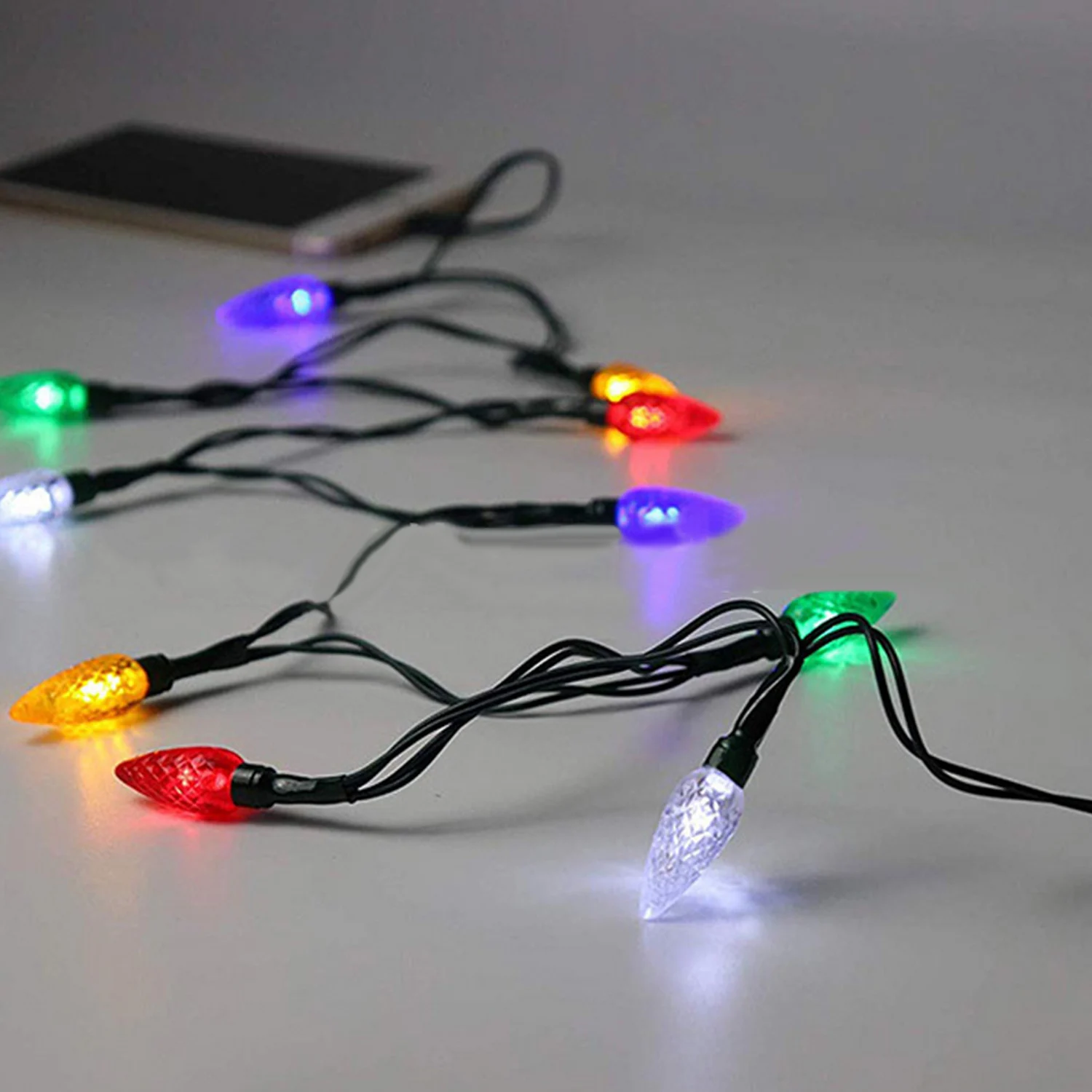 Merry Christmas Işık Led Usb Şarj Kablosu Şarj Kablosu Oda Dekorasyonu için LED ışıkları ile Gece Lambası Mikro USB Tip-C Bağlantı Noktası