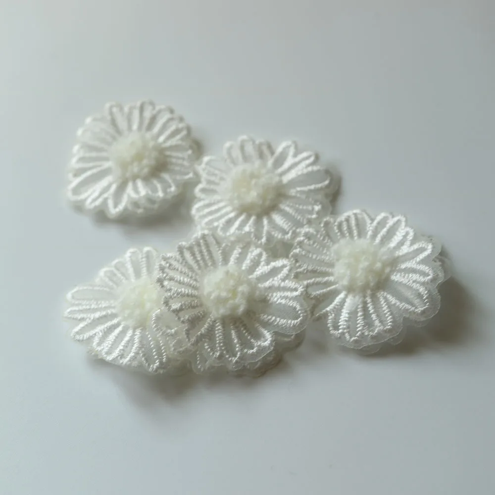 5-teiliges DIY-Set mit 2-lagigen Blumen-Aufnähern für Kleidung, Stickerei, Blumen-Applikationen, Kleidung, Taschen, dekorative Aufnäher, Nähzubehör – Detail 17