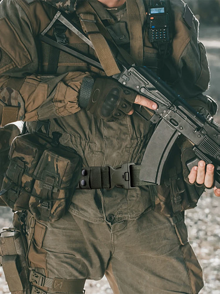 130Cm Outdoor Tactische Camouflage Riem Multi-Functionele Quick Release Militaire Combat Riem Jacht Training Riem Mannen Camouflag