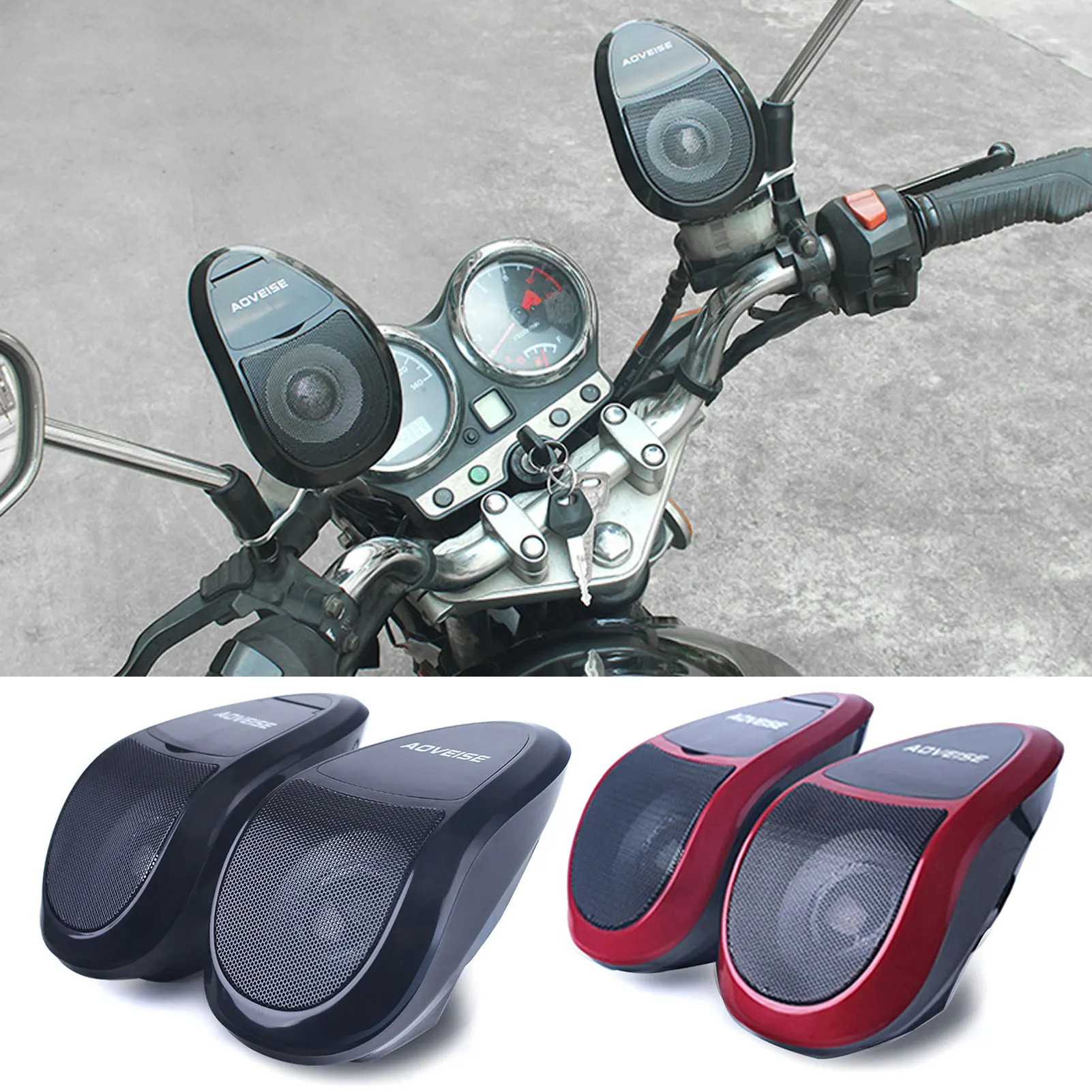 12V Motorcycle MP3 Bluetooth Audio Bluetooth FM Radio Speaker Card Car Speaker Audio Amplifier System