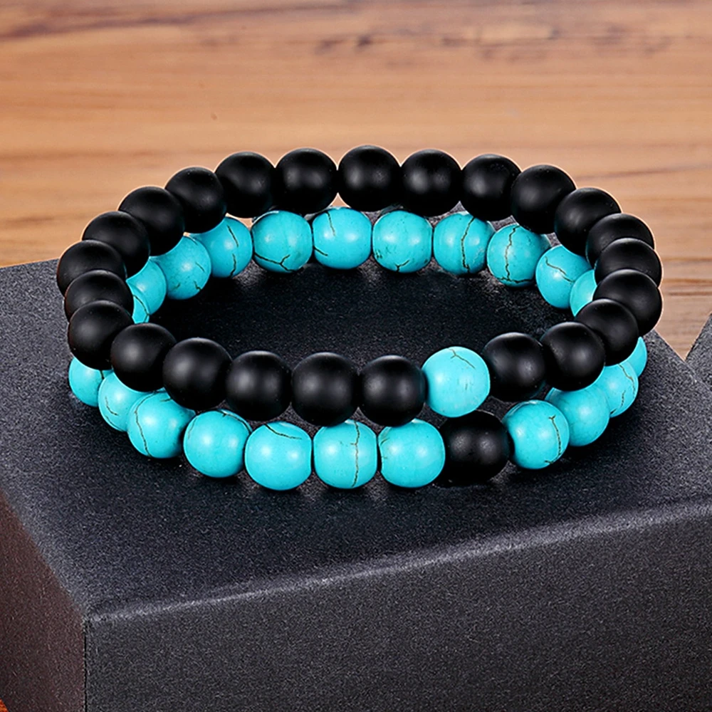 Various Combination Styles Beaded Bracelets for Couples, DIY Gift Box