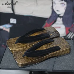 Man Slipper 2021 Summer Flip Flops Cosplay Japanese Samurai Geta Slippers Wood Clogs Sandals Thick Bottom Platform Sandals