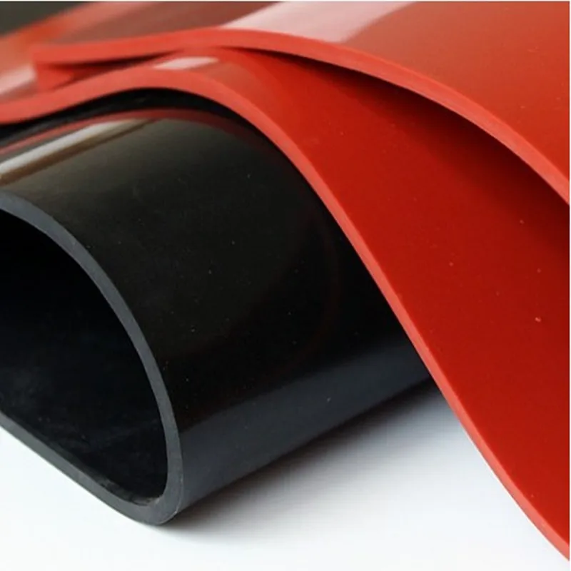 1.5mm/2mm/3mm Red/Black Silicone Rubber Sheet 500X500mm Black Silicone Sheet, Rubber Matt, Silicone Sheeting for Heat Resistance