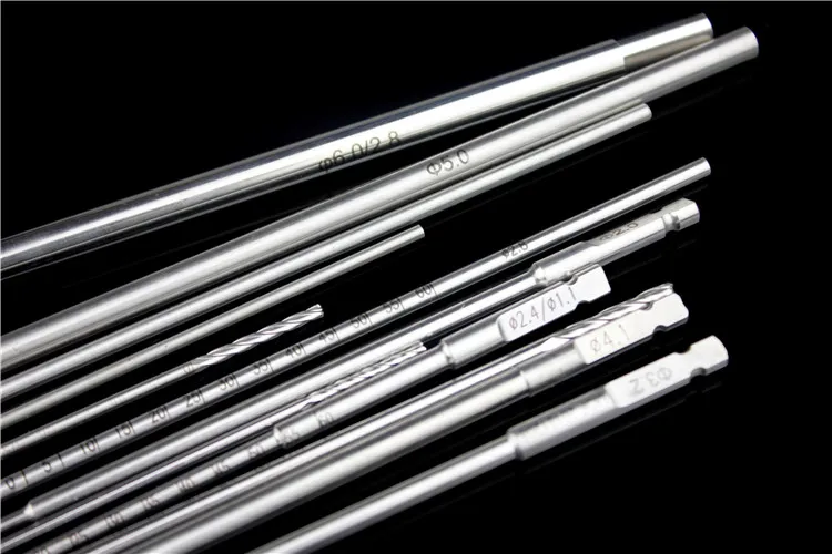 Orthopaedic instruments imported stainless steel hollow drill hollow screw hollow bone drill hollow drilling Ao semicircle quick