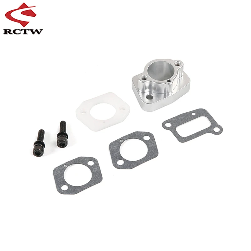 Kit de peças de tubo de admissão de metal CNC 71cc acessórios de motor para 1/5 HPI ROFUN ROVAN KM BAJA LOSI 5IVE-T FG DDT RCMK FID RACING PARTS