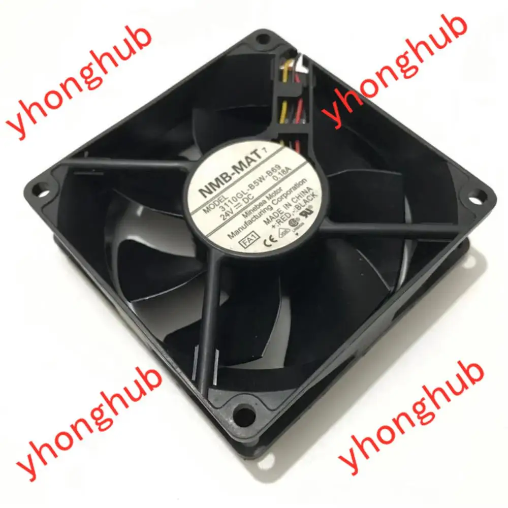 NMB-MAT 3110GL-B5W-B69 FA1 DC 24V 0.18A 80x80x25mm Server Cooling Fan