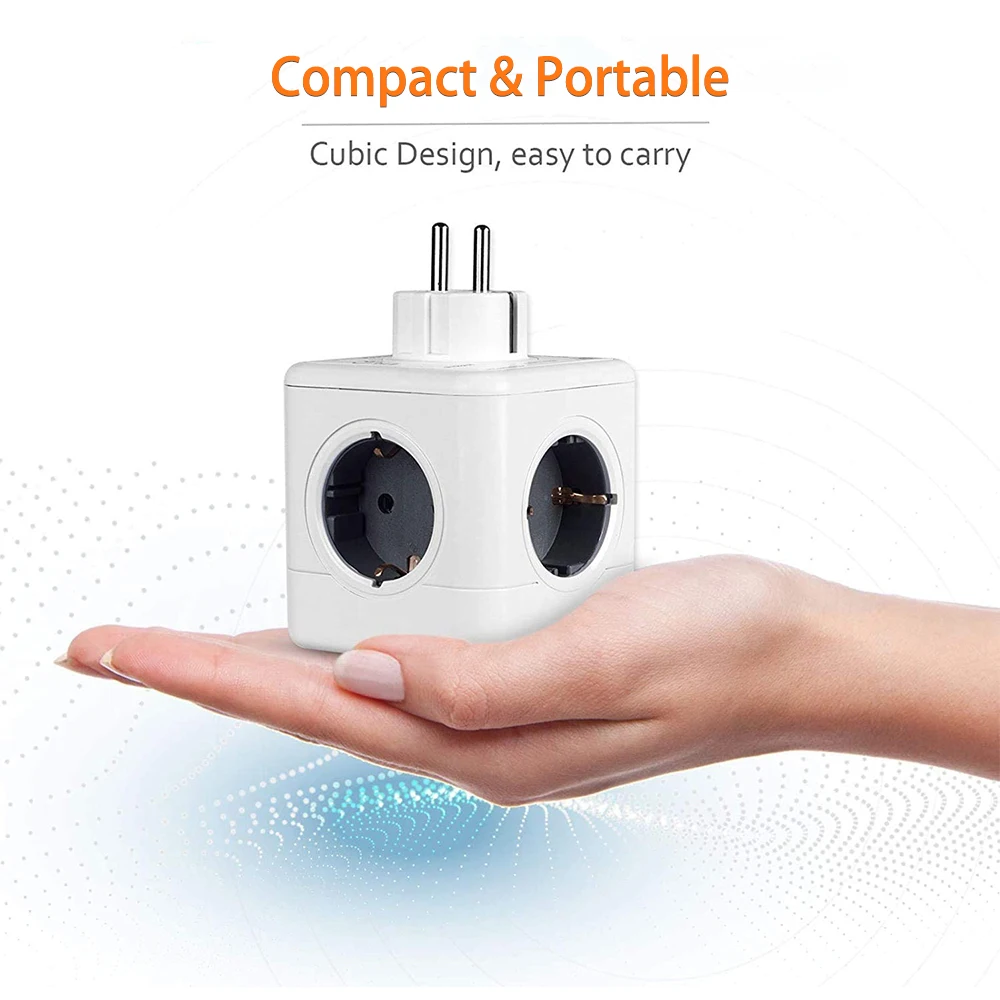 USB Power Strip With Switch Type C Socket Power cube Strips Plug Smart Outlet Extension Socket Adapter European
