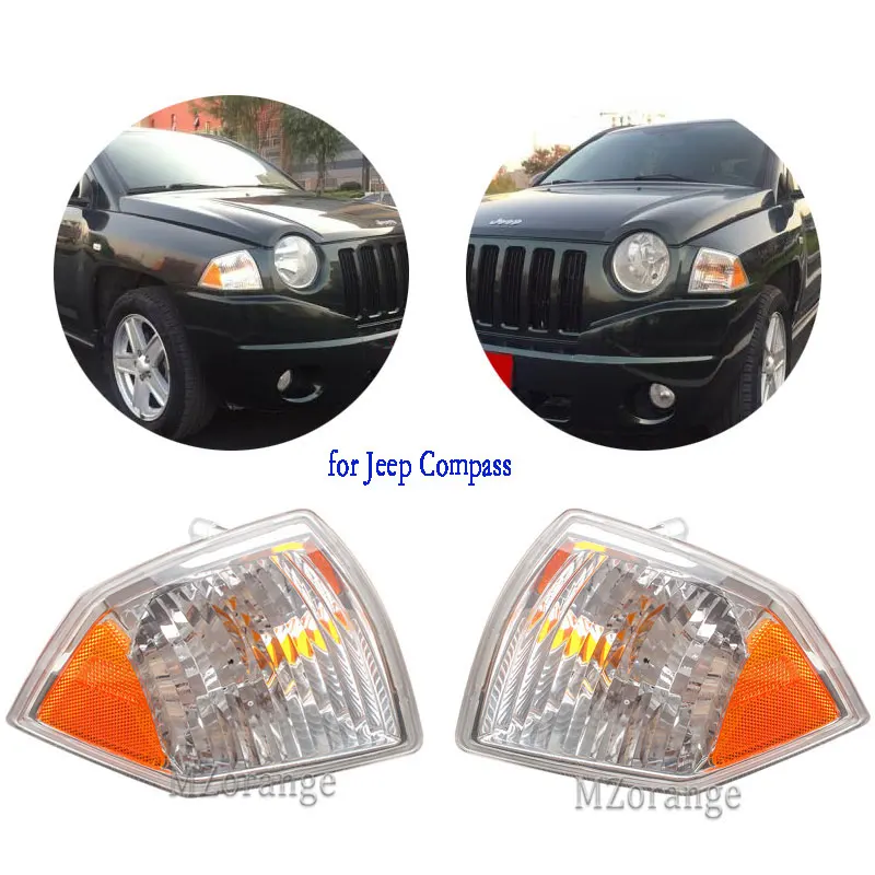 Corner Light for Jeep Compass 2007-2010 Headlight Headlights Corner Lamp Turn Signal Light Side Marker Parking Light Turning