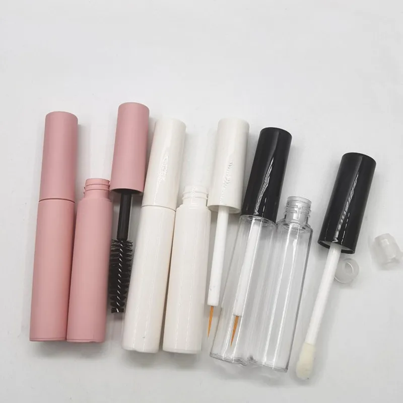 20-300pcs 5ml Empty Mascara Tubes Pink/White/Clear Lip Gloss Tube Eyeliner Bottle Cosmetic Packaging Container