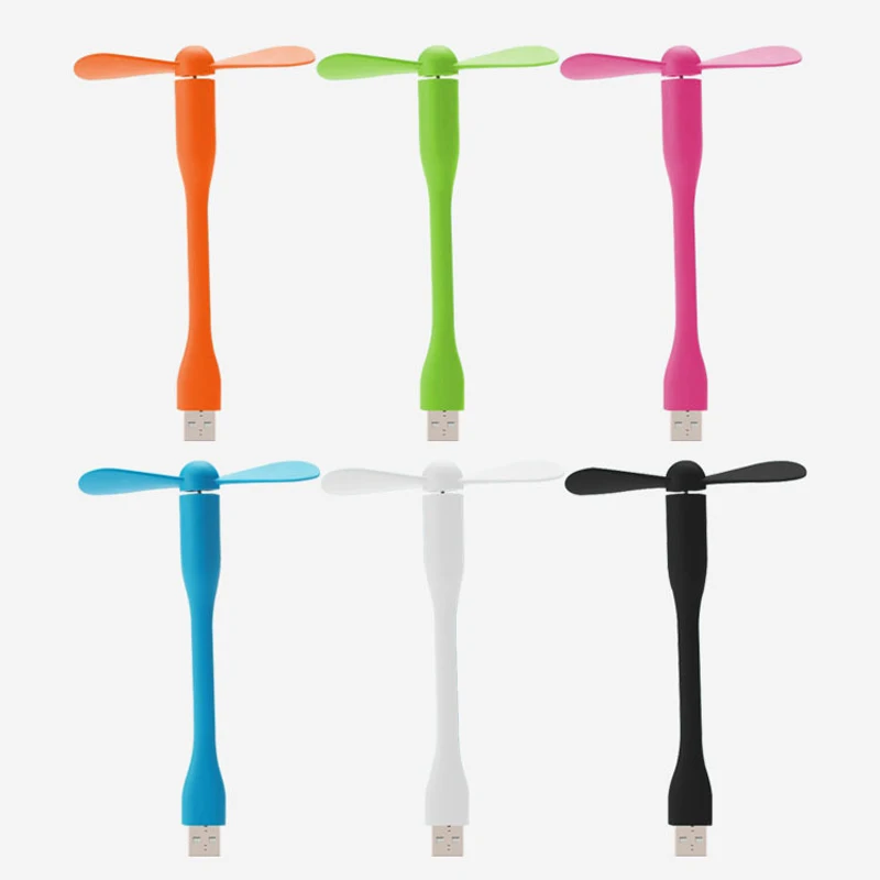 Mini USB Fan Flexible Portable Removable Fan Mute Small Fan Power Supply for Power Bank & Notebook & Computer Summer Gadgets