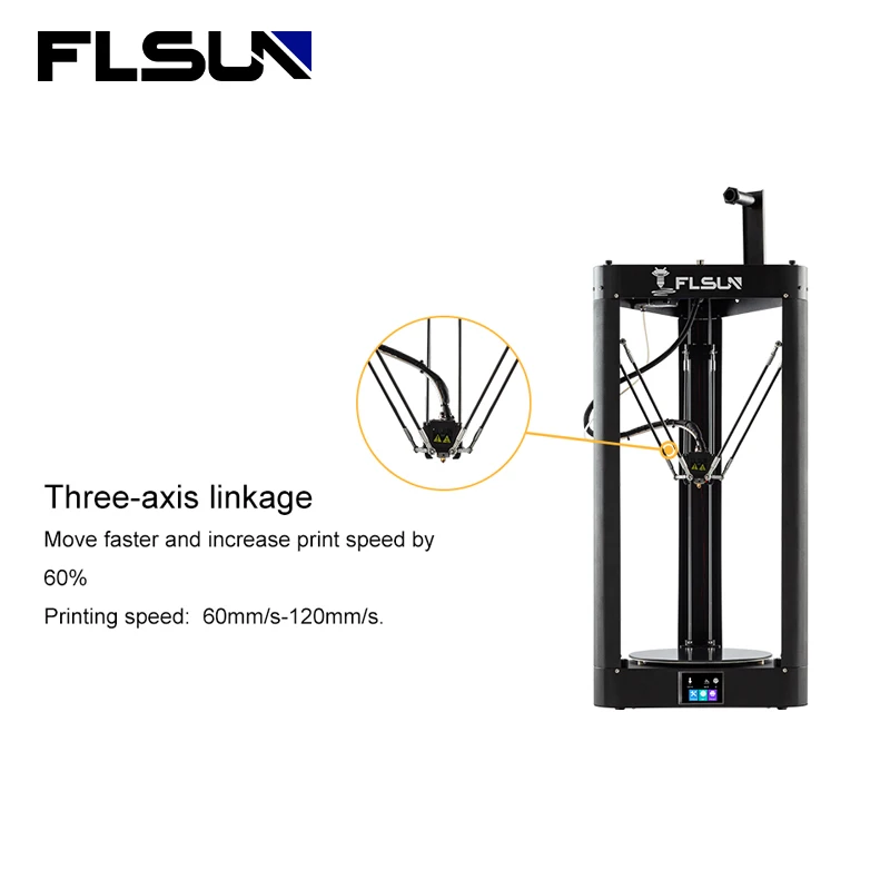 FLSUN 3D Printer QQ-S-PRO High Speed Auto-Leveling Switch Large Print Size Kossel  Delta Touch Screen WIFI Module 32-Bit Board