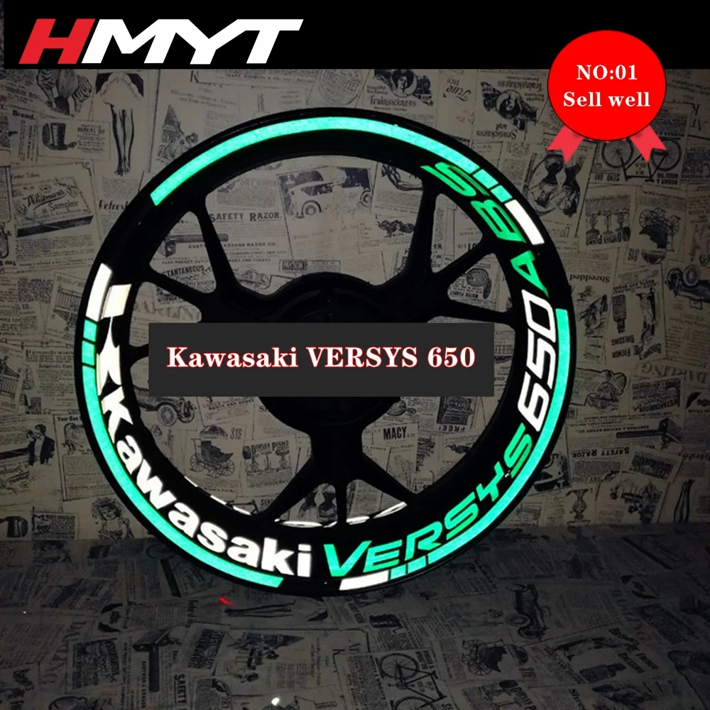 Applicable to 2019 Kawasaki versys1000se versys650 motorcycle wheel hub sticker waterproof reflective rim Decal