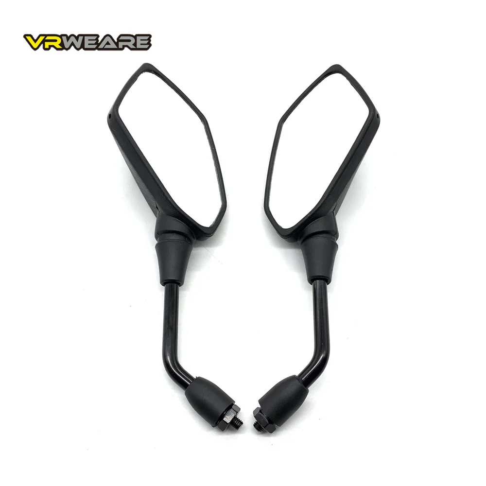 2Pcs/Pair Motorcycle Rearview Mirrors Scooter E-Bike  Carbon Fiber back mirror ATV Off-road dirt pit Side Convex Mirror 8mm 10mm