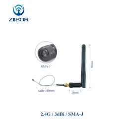 External 2.4 GHz Wifi Antenna with Cable U.FL IPX to Internet Antenna for Communication 2.4G Wifi Antenna with Pigtail