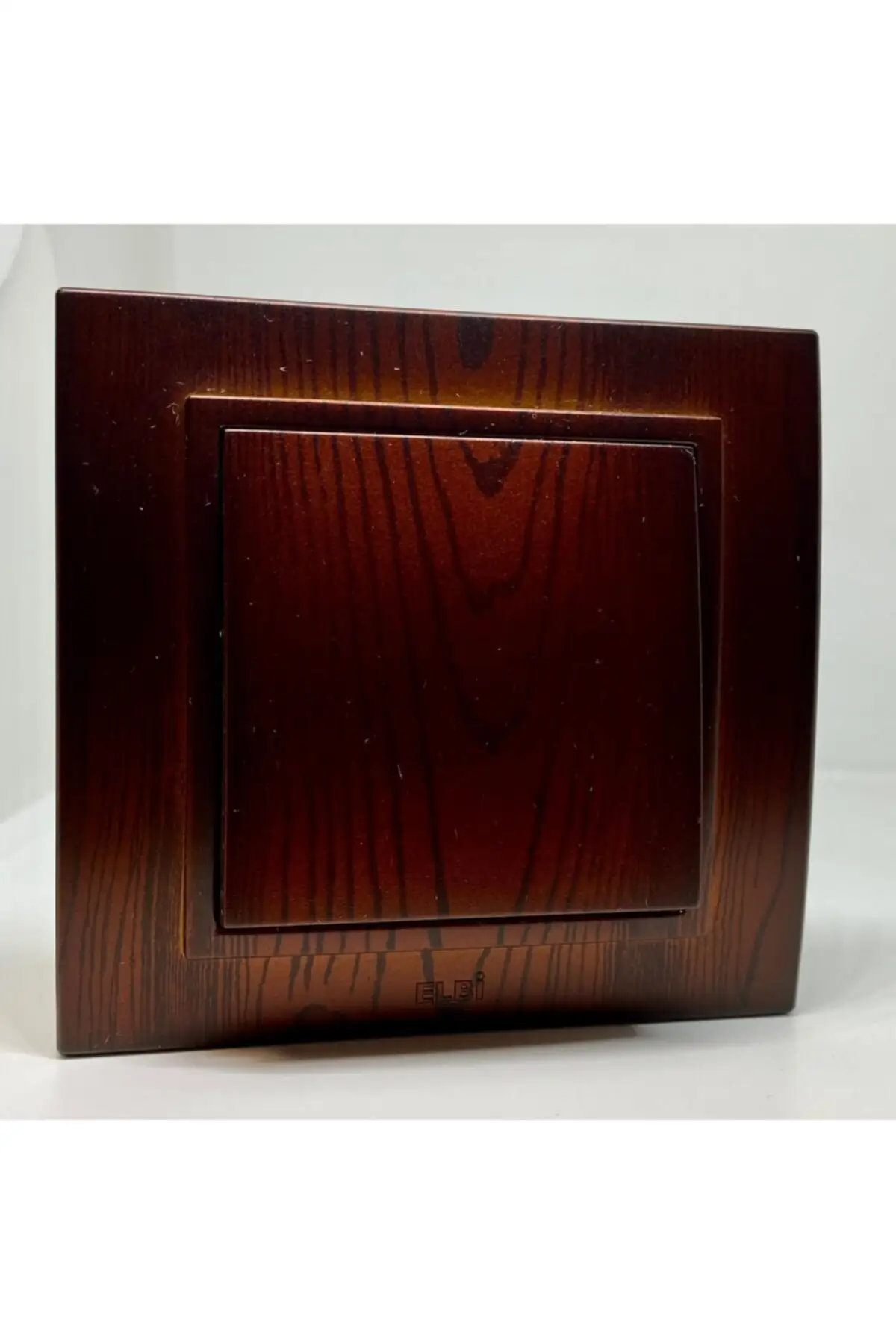 Switch Socket Framed Mahogany Color