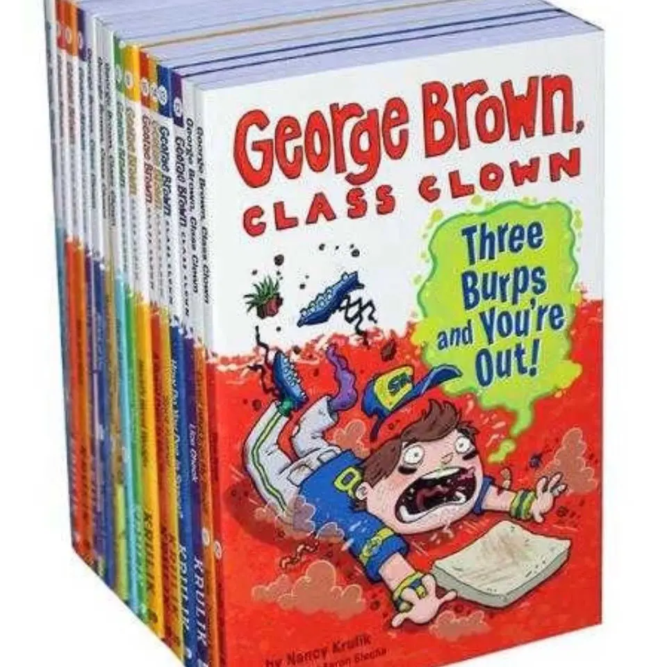 15 Volumes George Brown Class Clown Children's Chapter English Novel George Brown Class Clown