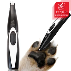 Fenice Professional Pets Grooming Supplies Electric Clipper Trimmer USB Chargeable Trimming Tools for Pet Face/Feet/Eyes/Ears