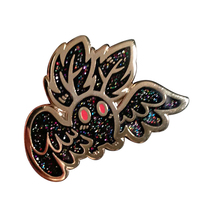 Mothman Cryptid Enamel Pin - Glow in the Dark Spooky Halloween Collection Feel like there is something watching you?