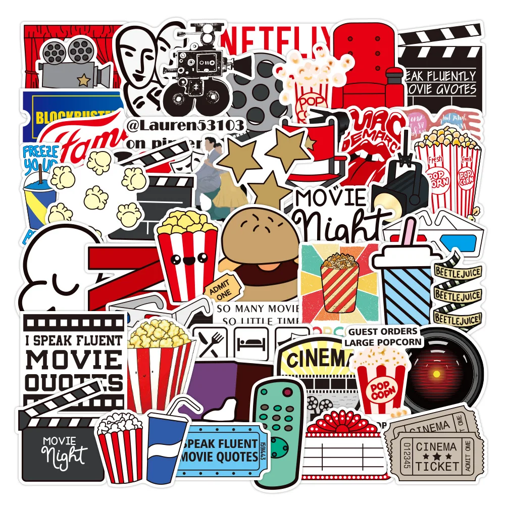 10/30/50pcs Funny Movie Party Graffiti Stickers Laptop Skateboard Notebook Phone Luggage Car DIY Waterproof Sticker Toy For Kid