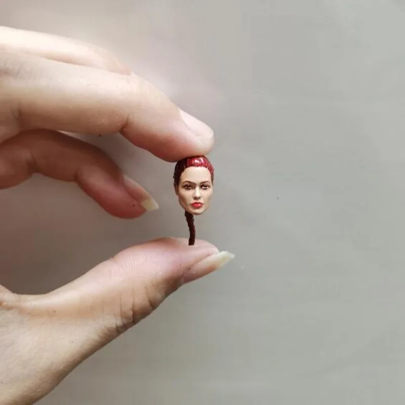 Painted 1/18 Scale Angelina Jolie Head Sculpt Fit 3.75