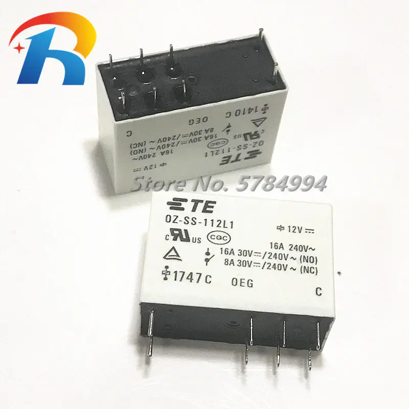 

Free Shipping 5Pcs/lot 100% New Original TE TYCO OZ-SS-112L1 12V 12VDC 16A 240VAC DIP-8 power relay