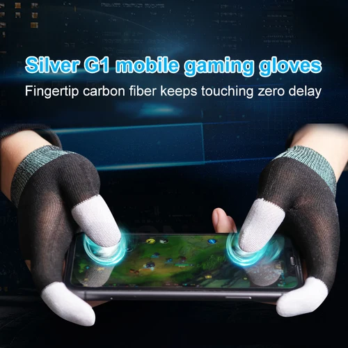 Imagen 2 del producto 1/3/5 juegos de guantes con funda para el pulgar, accesorios sensibles a prueba de sudor para jugadores, guantes para yemas de los dedos con pantalla táctil, cubierta transpirable