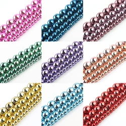 AAA Red Blue Green Color Hematite Natural Stone Beads Round Loose beads For Jewelry Diy Bracelet  Making 3/4/6/8/10mm