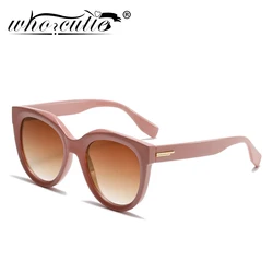 Fashion Pink Rivet Round Women Sunglasses 2025 Gradient Lens Eyewear Shade Retro 90s Square Decor Acrylic Men Sun Glasses UV400