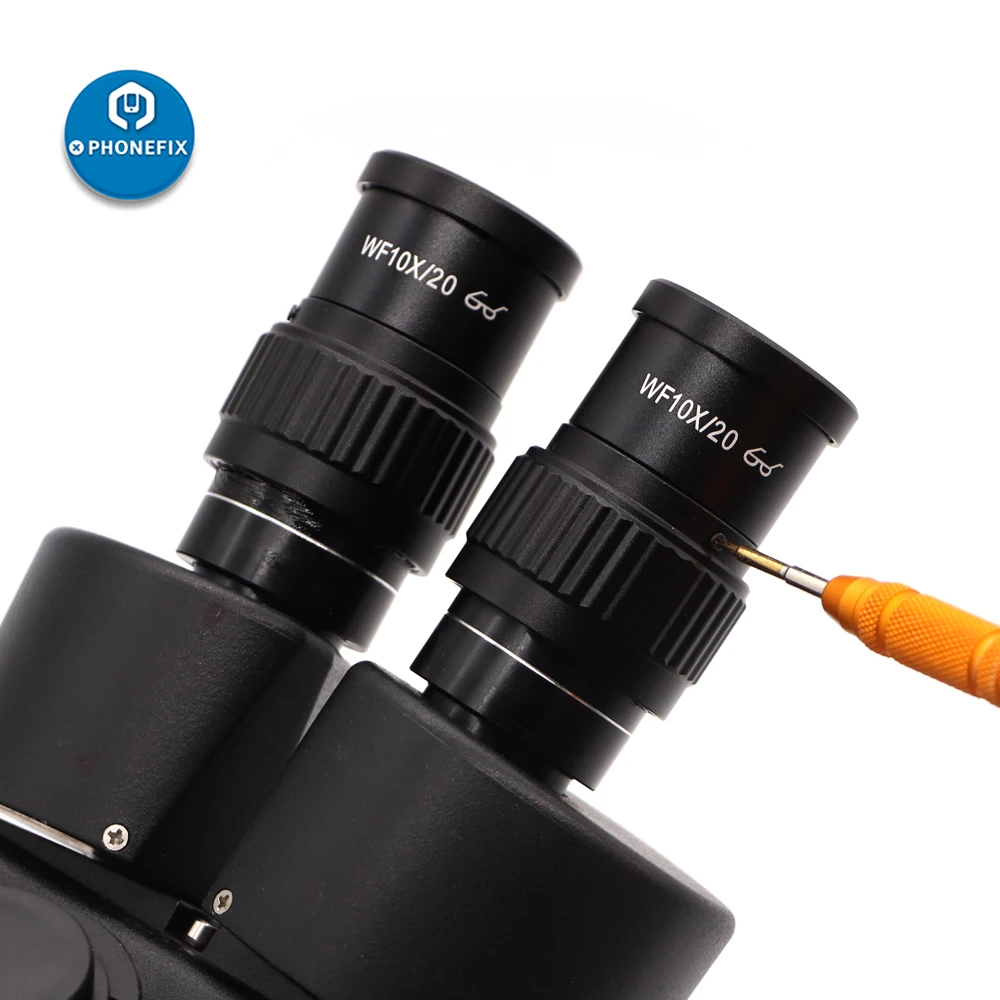 Microscópio biológico wf10x wf20x, lente ocular, tamanho de montagem, 30mm, campo de visão, 22mm, para microscópio estereoscópico trinocular