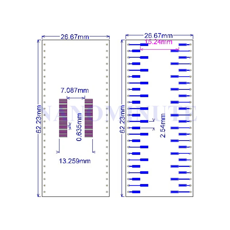 SSOP48 to DIP48 IC Adapter SSOP48 socket test experiment board pcb