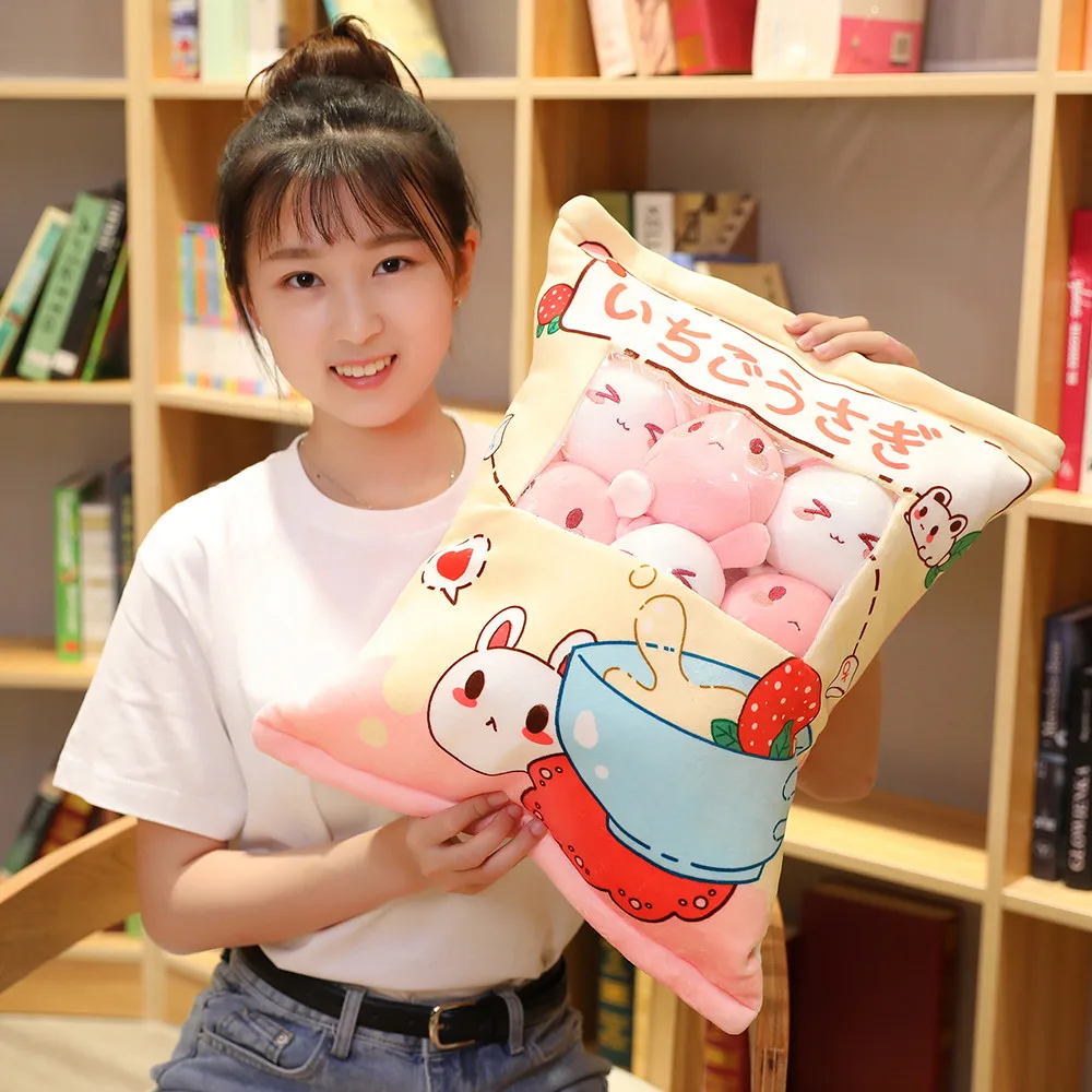 8pcs small Soft Cat Plush toys in A Bag Snack Toy Throw Pillow Soft Cartoon Animal Stuffed Doll for Girlfriend