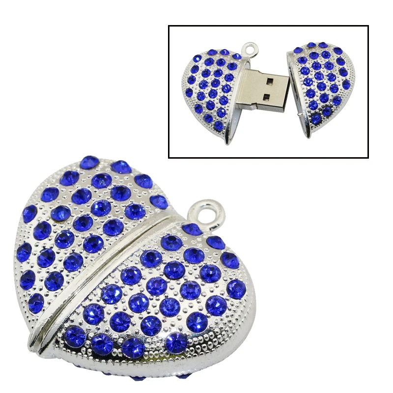 

Diamond Heart USB Flash Drive PenDrive 128GB USB Pen Drive Flash Drive USB Stick 2.0 Crystal Love Heart 4GB 8GB 16GB USB Drive