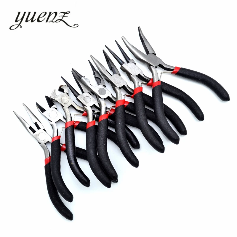 1 Pcs Stainless Steel Needle Nose Pliers Jewelry Making Hand Tool Black 12.5cm X1