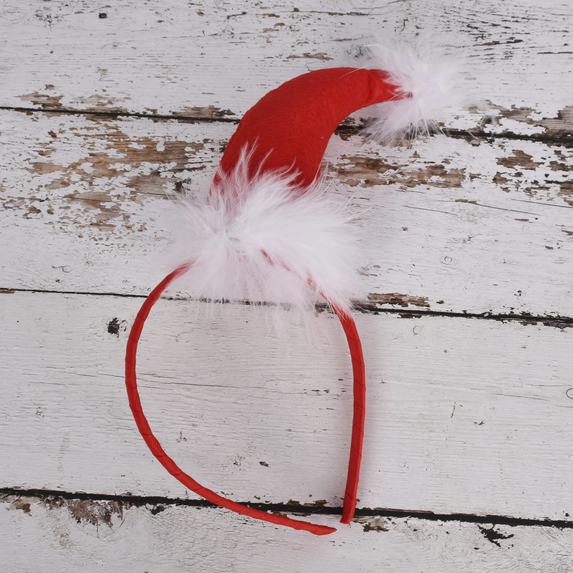 Santa Hat Headband Christmas Feather Hairband Kids Christmas Gift Adult Santa Headbands 2 style options New Year Costume