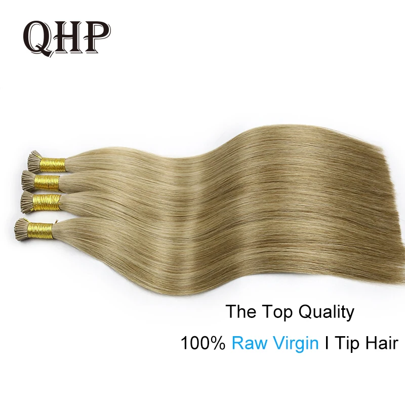 qhp-人間の髪の毛の延長1グラム-ピース50ピース-セットケラチンカプセル生バージンナチュラルブラウンブロンド613