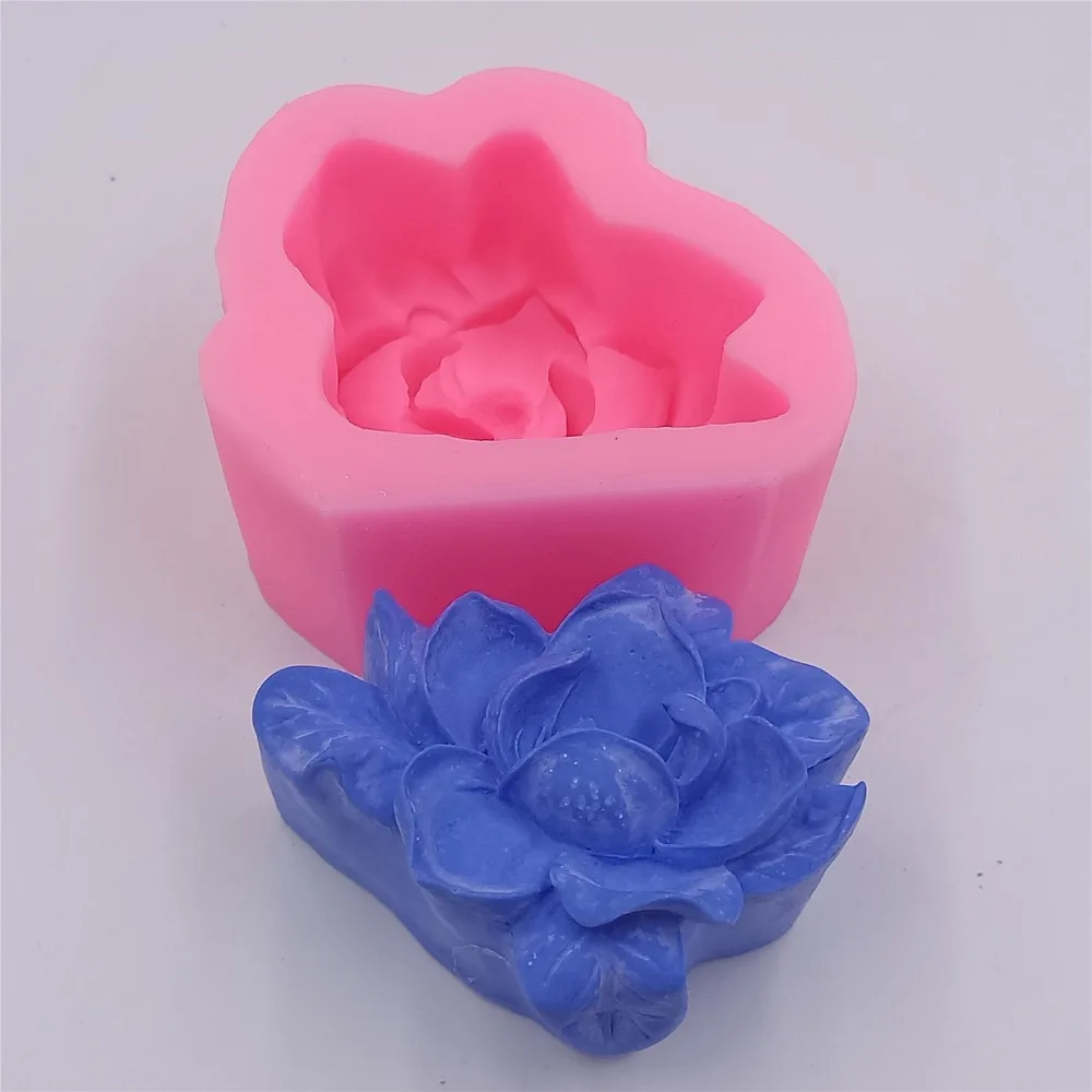 Flower Soap Mold 3D Silicone Molds for Soap Candle Cake Chocolate Plaster Wax Crafts Mould