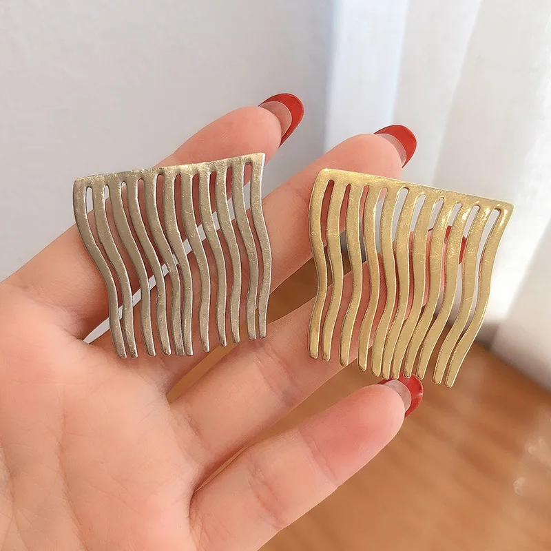 New FashionBoutique Alloy Pearl Rhinestone Row Fork Hair Comb Barrettes for Women Girl Accessories Headwear