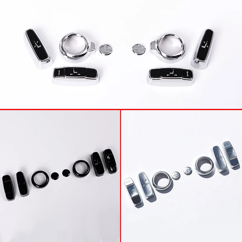 For Land Rover Discovery 5 LR5/Sport Car-styling ABS Chrome Seat Adjustment Button Cover Trim For Range Rover Sport/Evoque/Vogue