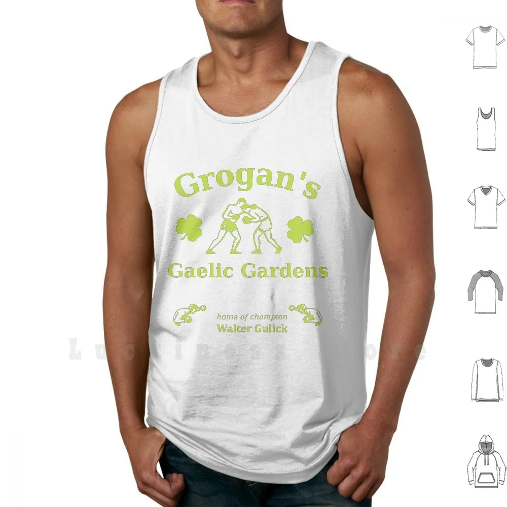 Grogans Gaelic Gardens Tank Tops Vest Sleeveless Elvis Kid Galahad Boxing Irish Gaelic