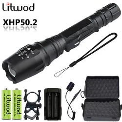 High Quality Tactical Led Flashlight Zoomable 18650 Rechargeable Battery Waterproof Torch for Hunting Bulbs 5 Modes Lantern 20W