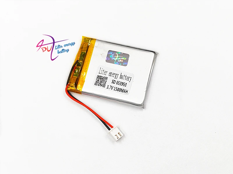 XHR-2P-Batería de polímero de litio, 2,54, 653953, 3,7 V, 1500mAh, 654050, 704050