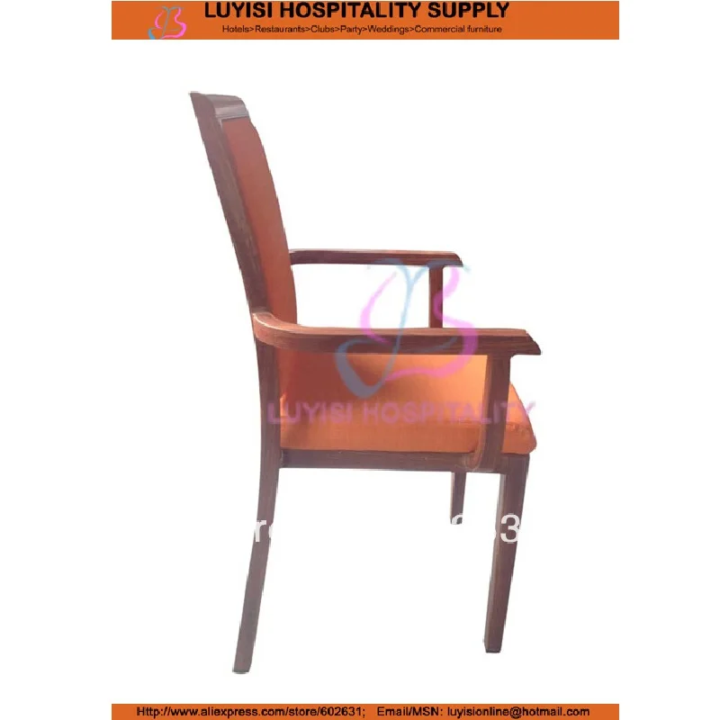 Stackable Wood Imitation Aluminum Restaurant Armchair