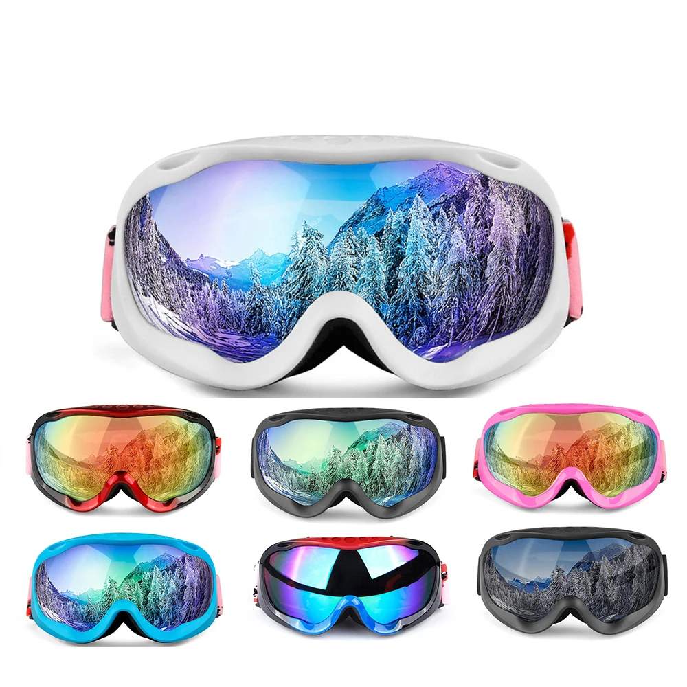 Winter Men Women HD Ski Goggles UV400 Anti-Fog Ski Eyewear Windproof Snowboard Glasses Mirror Lens Skiing Goggles