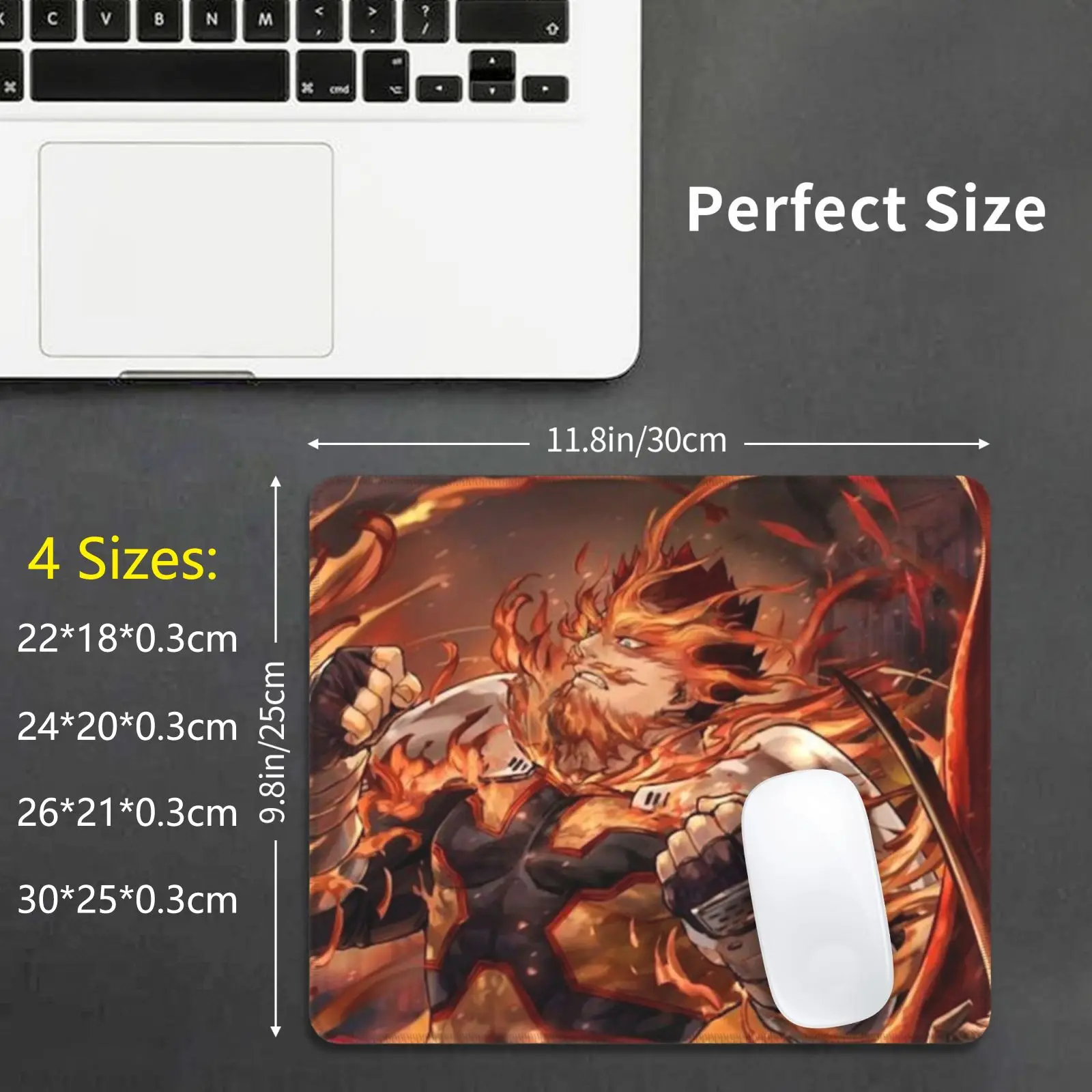 Endeavor And Hawks Mouse Pad DIY Print Boku No Hero Academia Bnha Mha Anime All Might Deku Bakugo