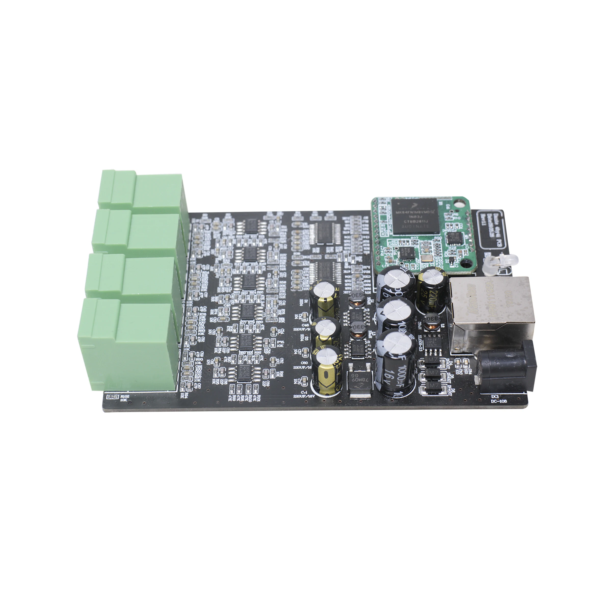 Professional Dante Audio IP Network PCB 4 In 4 Out Dante Transmitter Converter Printed Circuit Board, Support 12VDC Power