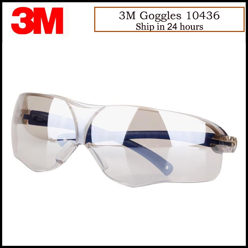 3M 10436 Safety Protective Goggles Streamlined Protective Glasses Mirror Reflective Scratch Resistant lenses G82310